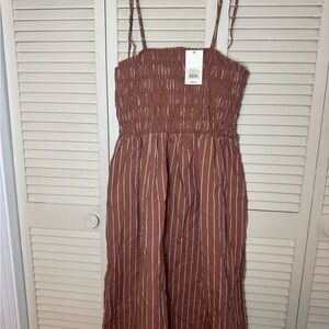 Brown Striped Women's dress